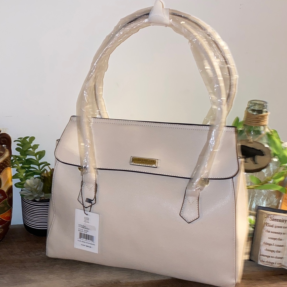 NWT!! London Fog Large Maille Tote Shoulder Bag 100th Anniversary Cream Caviar